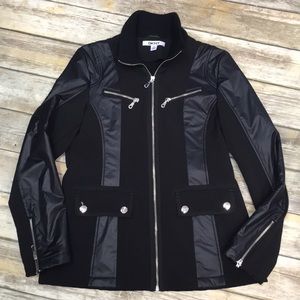 DKNY Black and Gray Women's Jacket